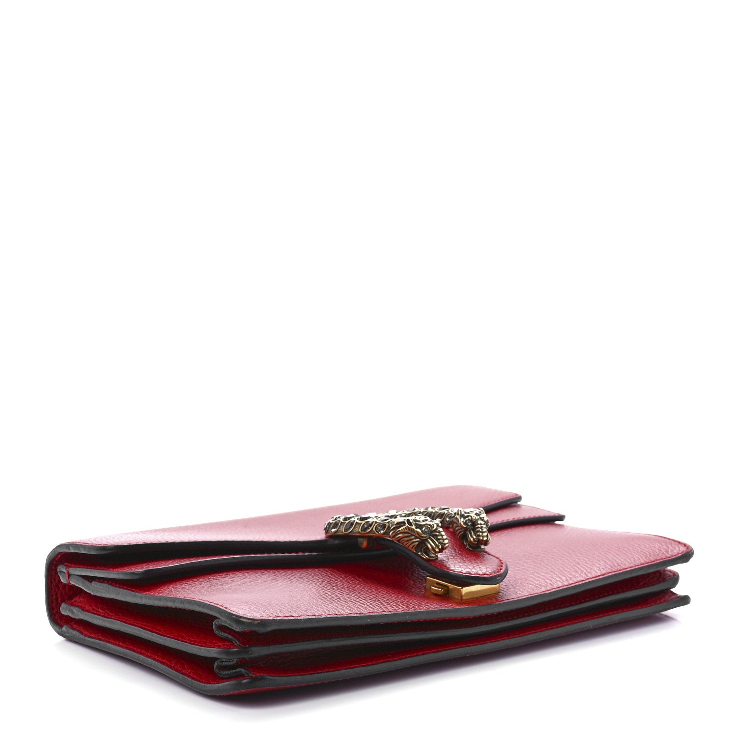 Gucci Dollar Calfskin Swarovski Crystal Small Dionysus Shoulder Bag Hibiscus Red 4 of 13