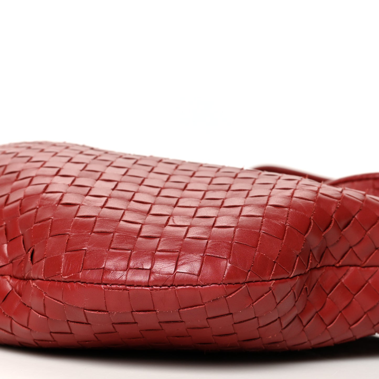 Nappa Intrecciato Large Hobo Red