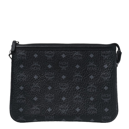 MCM Visetos Liz Shopper Tote Pouch Black 1 of 4