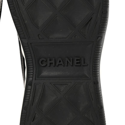 Chanel Velvet Calfskin Mixed Fibers CC Sneakers 39.5 Black 6 of 9