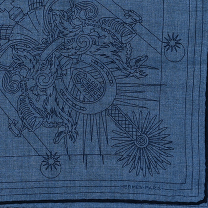 Hermes Cashmere Silk C'Est La Fete Scarf Shawl 140 2 of 4
