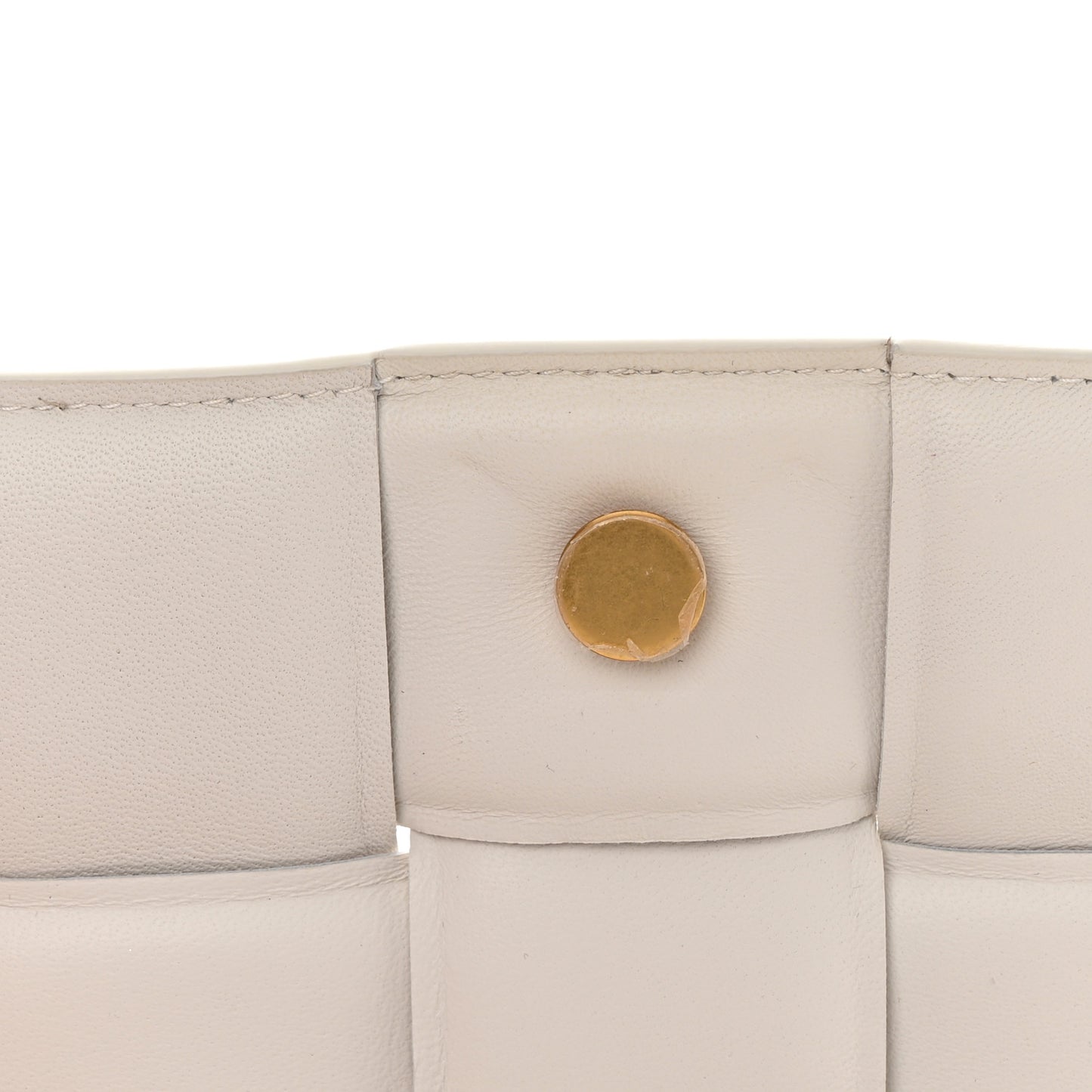 Lambskin Maxi Intreccio Padded Chain Cassette Crossbody Bag White