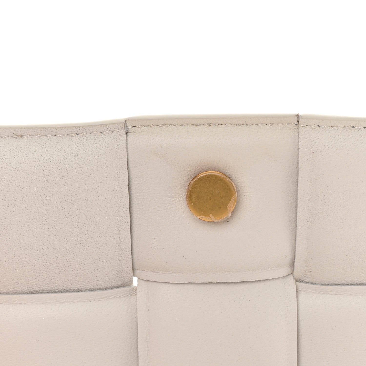 Bottega Veneta Lambskin Maxi Intreccio Padded Chain Cassette Crossbody Bag White 13 of 15