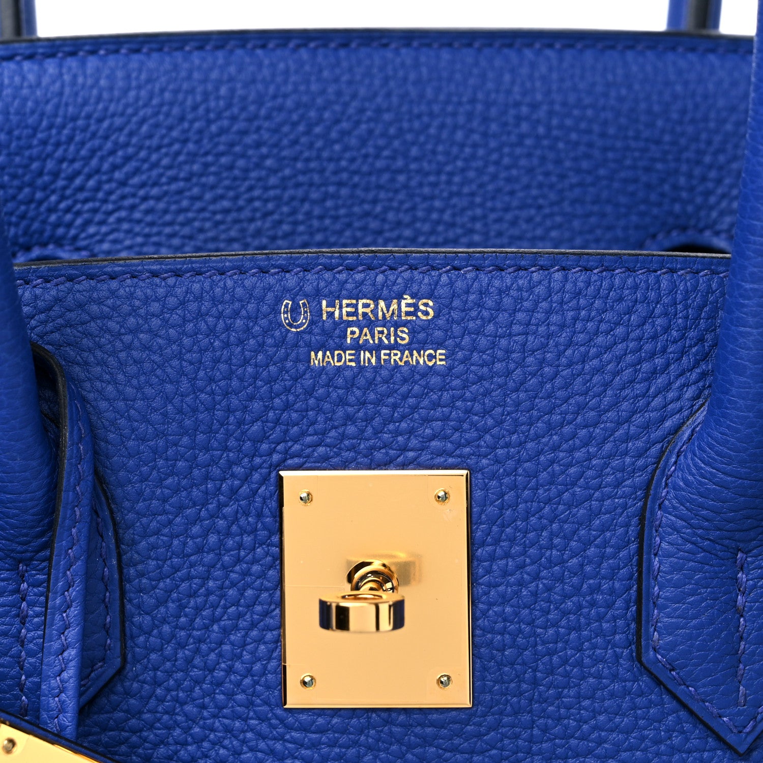 Hermes Togo Horseshoe Birkin 35 Bleu Royal 6 of 13