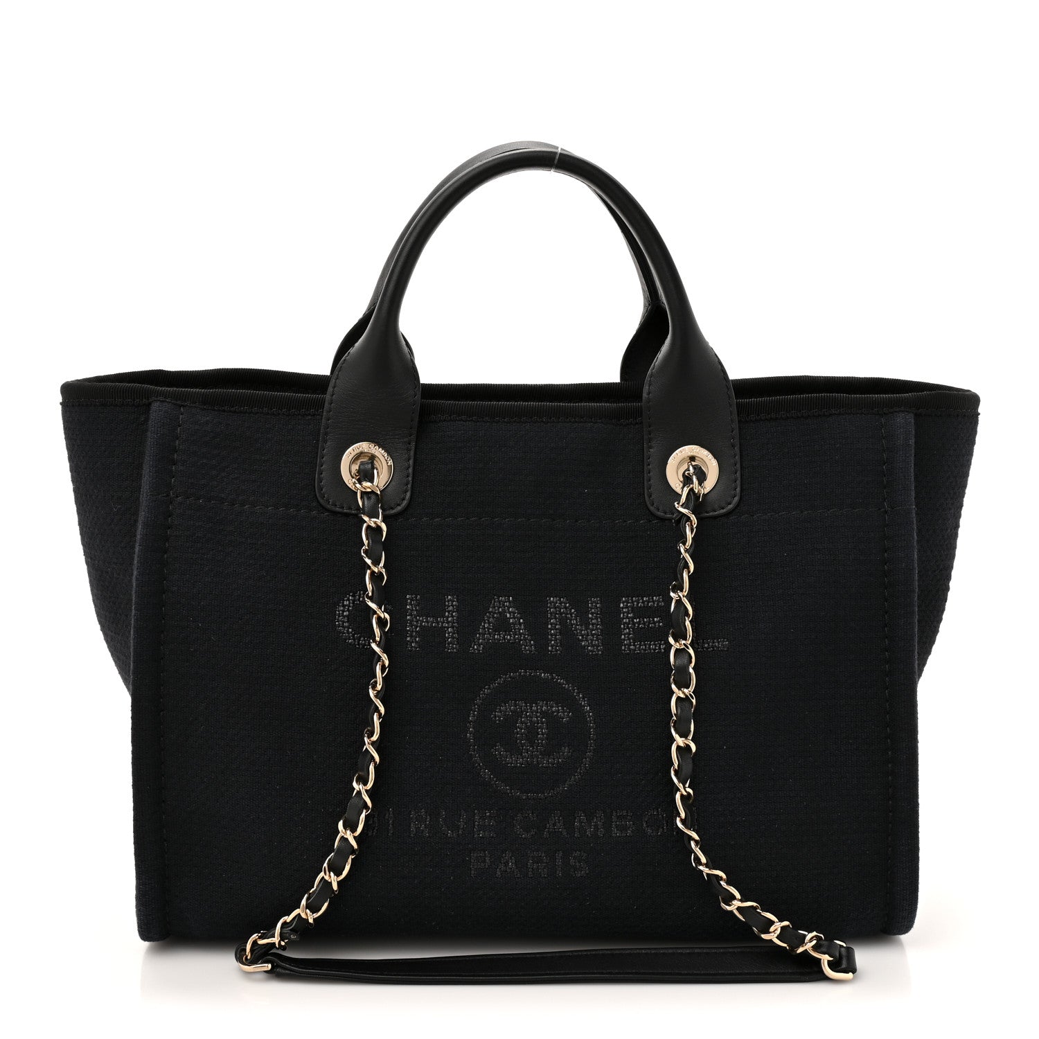 Chanel Mixed Fibers Small Deauville Tote Black 1 of 13