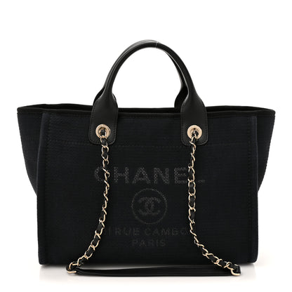 Chanel Mixed Fibers Small Deauville Tote Black 1 of 13
