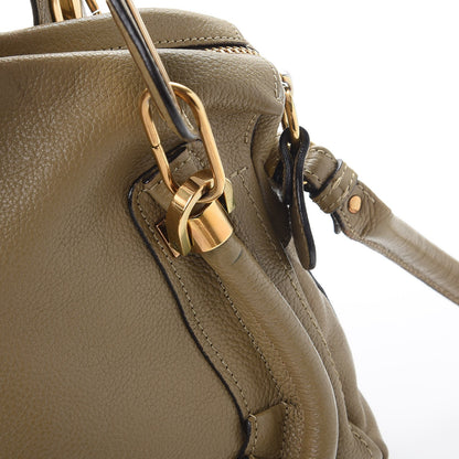 Chloe Calfskin Small Paraty Barbour Khaki 14 of 16