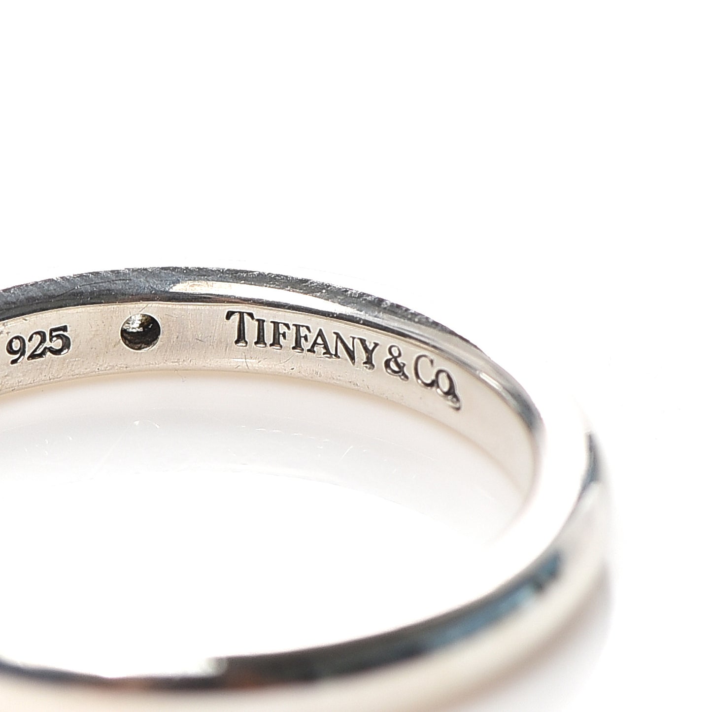 Sterling Silver Diamond Elsa Peretti Band Ring 50 5.5