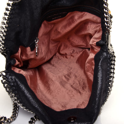 Stella McCartney Embellished Shaggy Deer Small Falabella Fold Over Tote Black 5 of 10