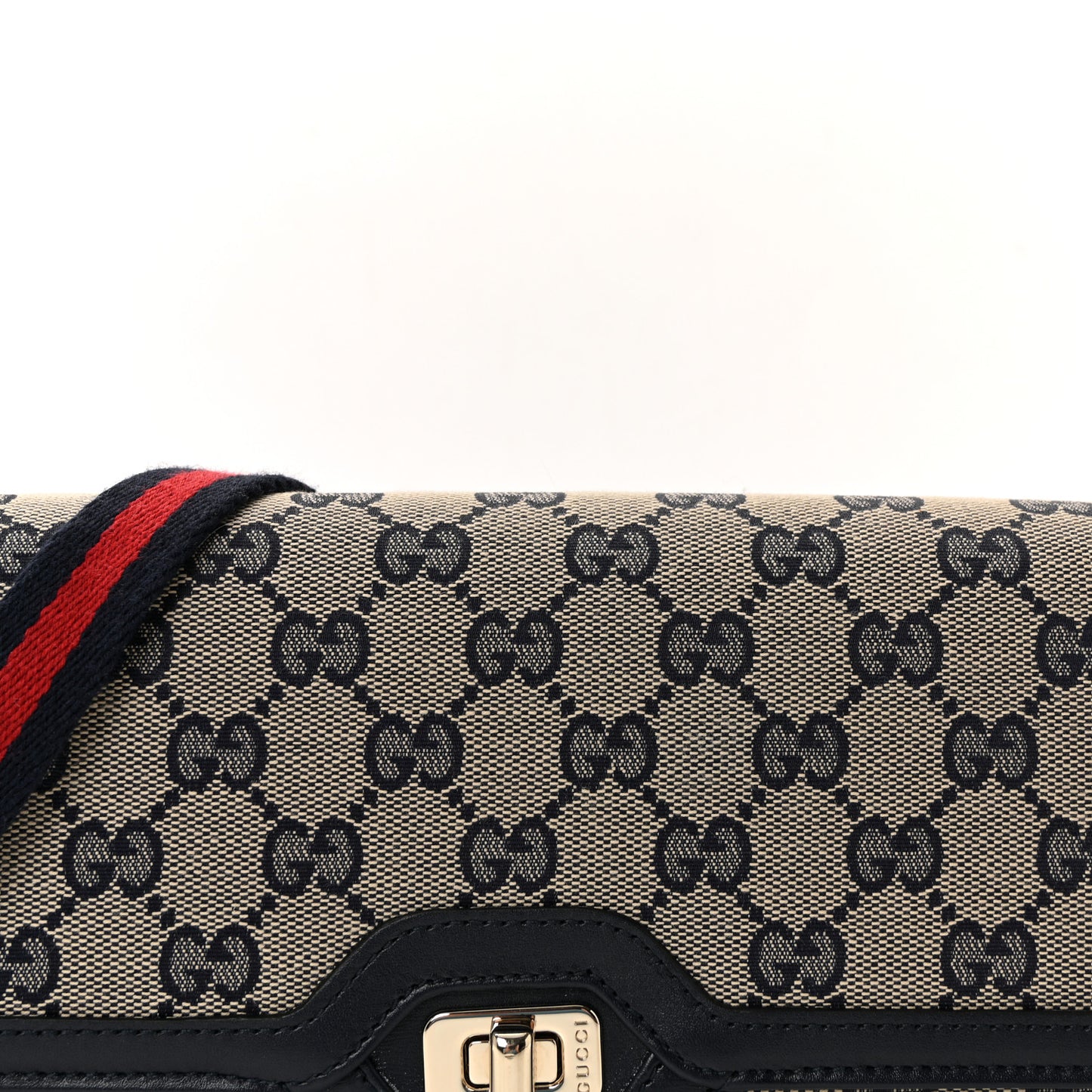 GG Monogram Small Luce Shoulder Bag Beige Blue