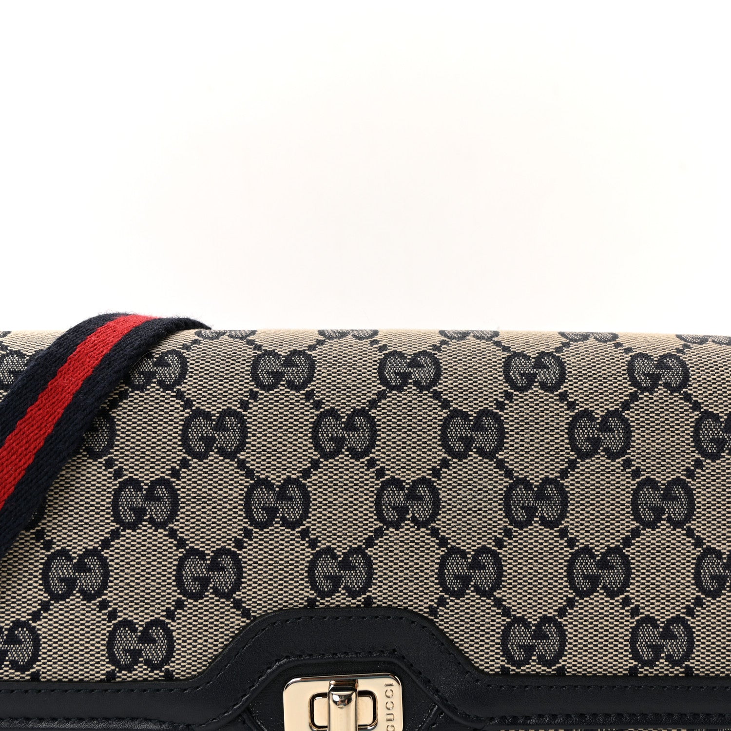 Gucci GG Monogram Small Luce Shoulder Bag Beige Blue 7 of 9