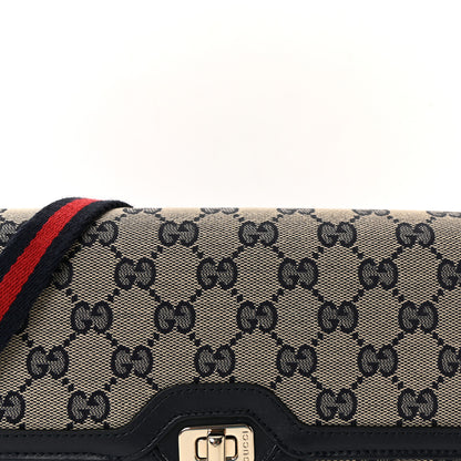 Gucci GG Monogram Small Luce Shoulder Bag Beige Blue 7 of 9