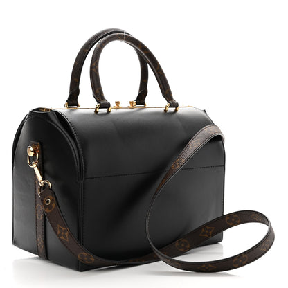 Louis Vuitton Calfskin Monogram Speedy Doctor 25 Black 3 of 14