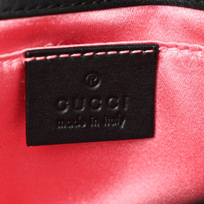 Gucci Velvet Matelasse Mini GG Marmont Shoulder Bag Black 6 of 11