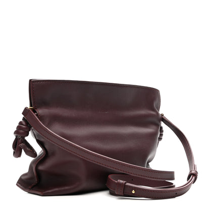 Loewe Calfskin Mini Flamenco Knot Clutch Dark Burgundy 3 of 15