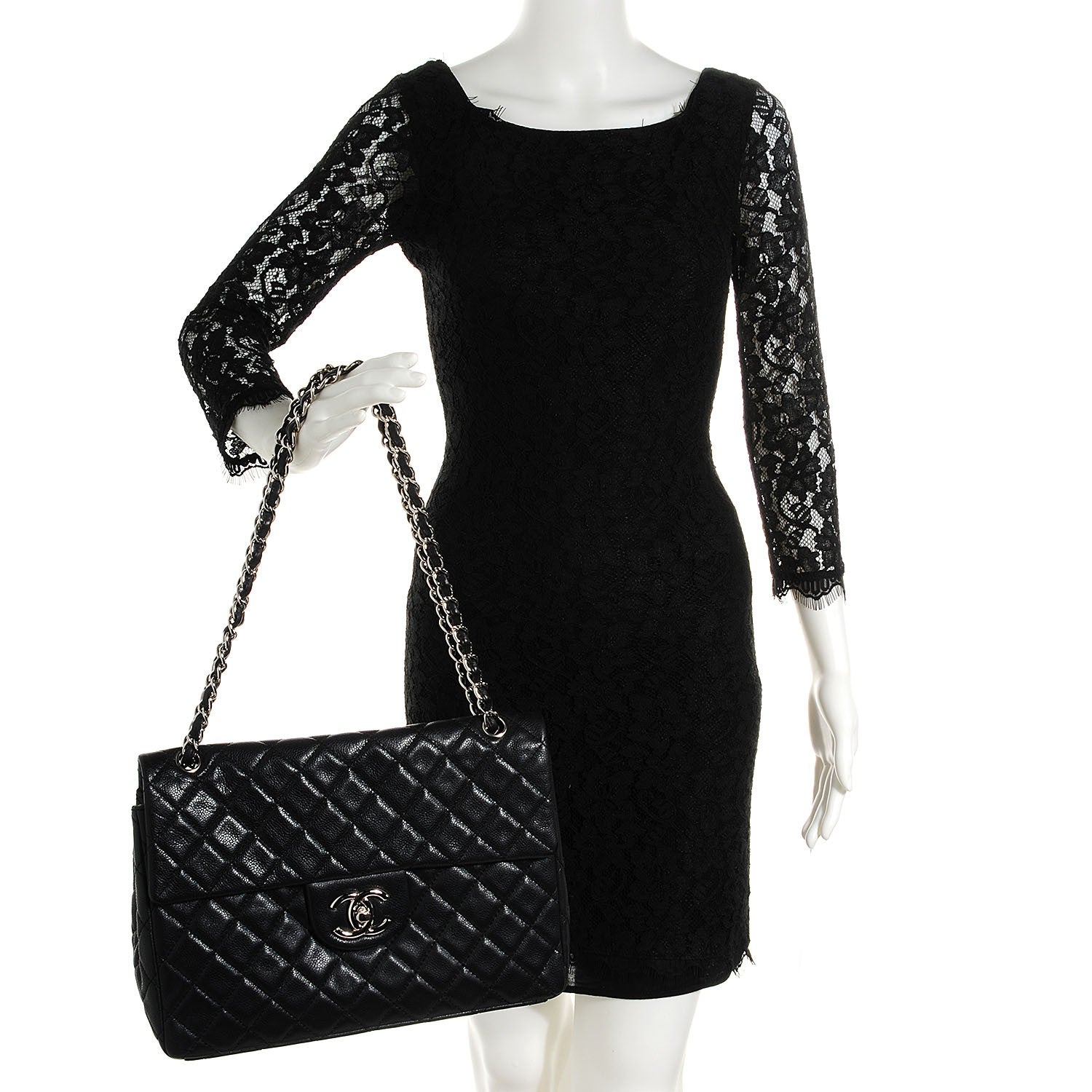Chanel Caviar Maxi Single Flap Black 2 of 8