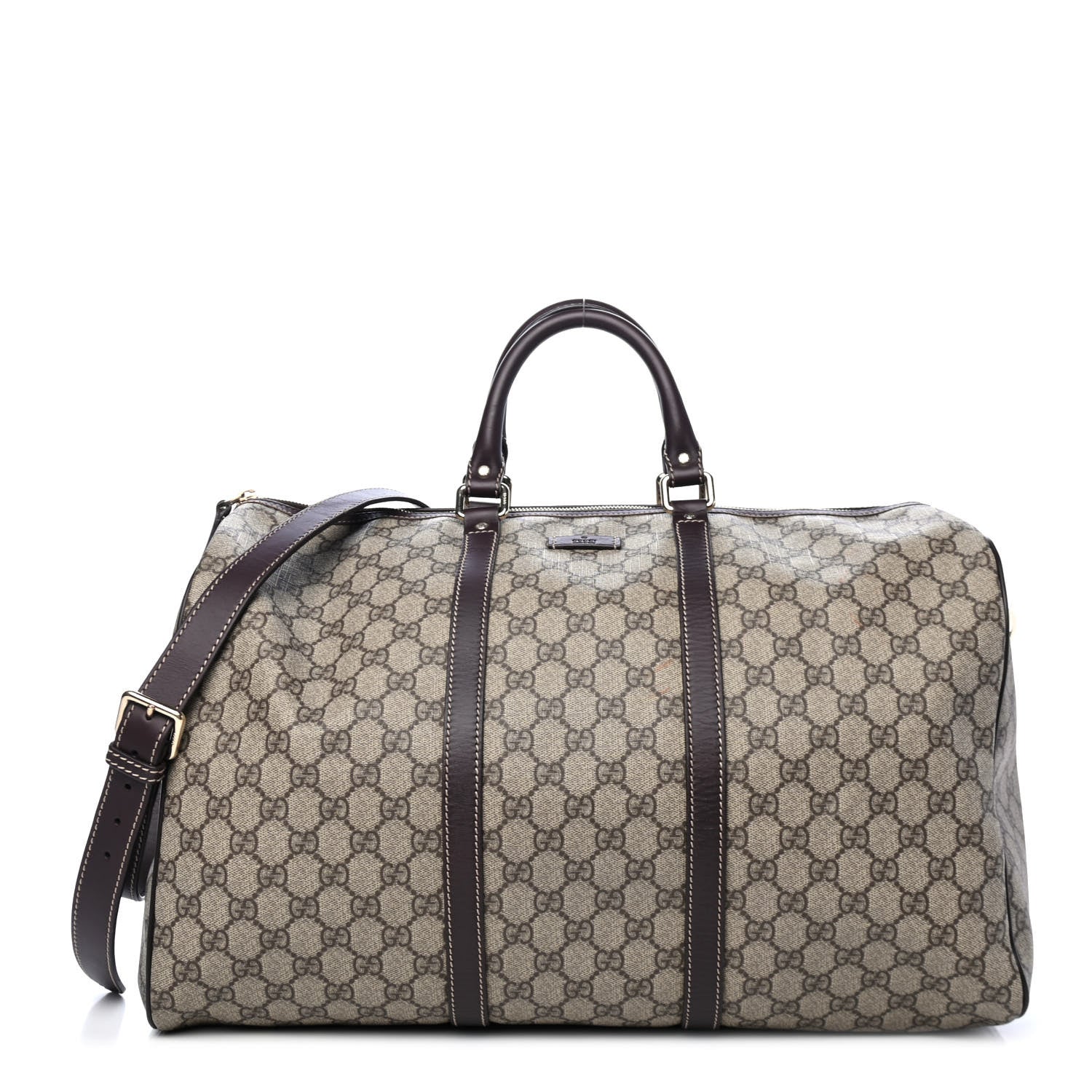 Gucci GG Plus Monogram Medium Carry On Duffle Bag Brown 1 of 4