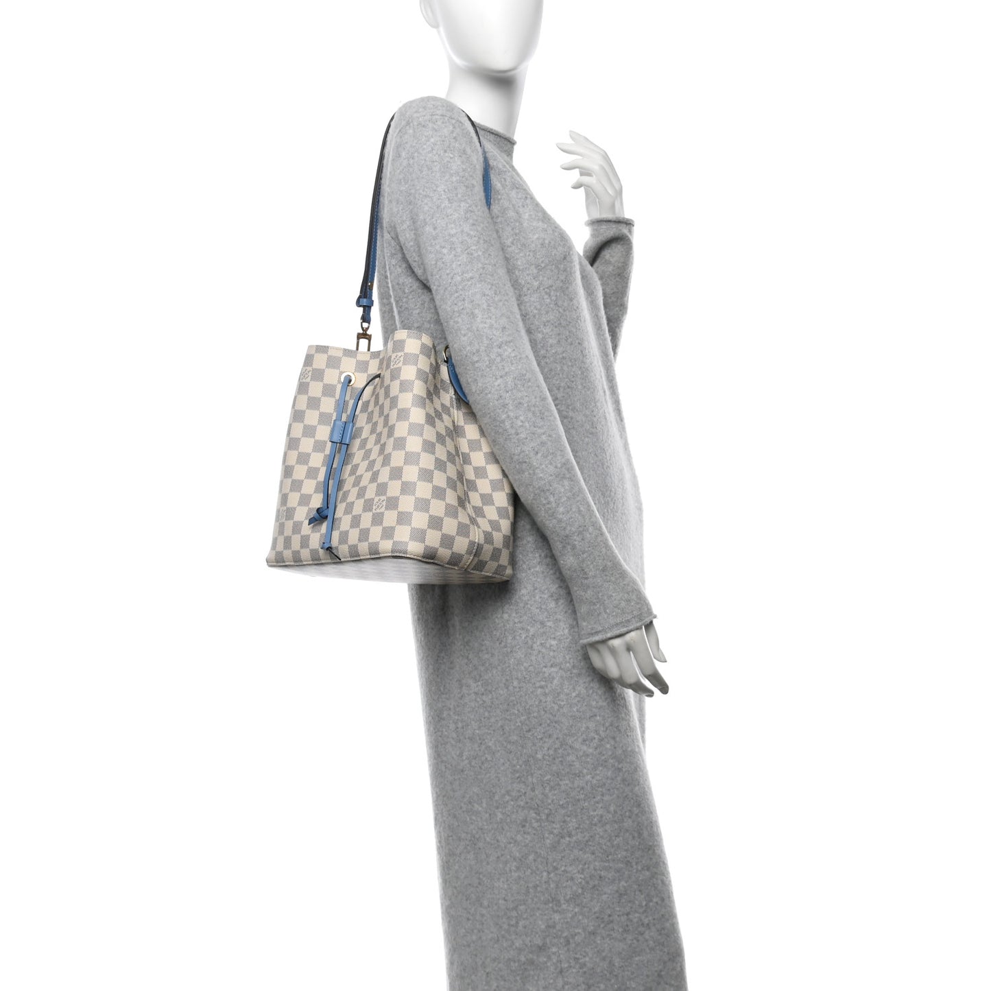 Damier Azur Neonoe MM Bleuet