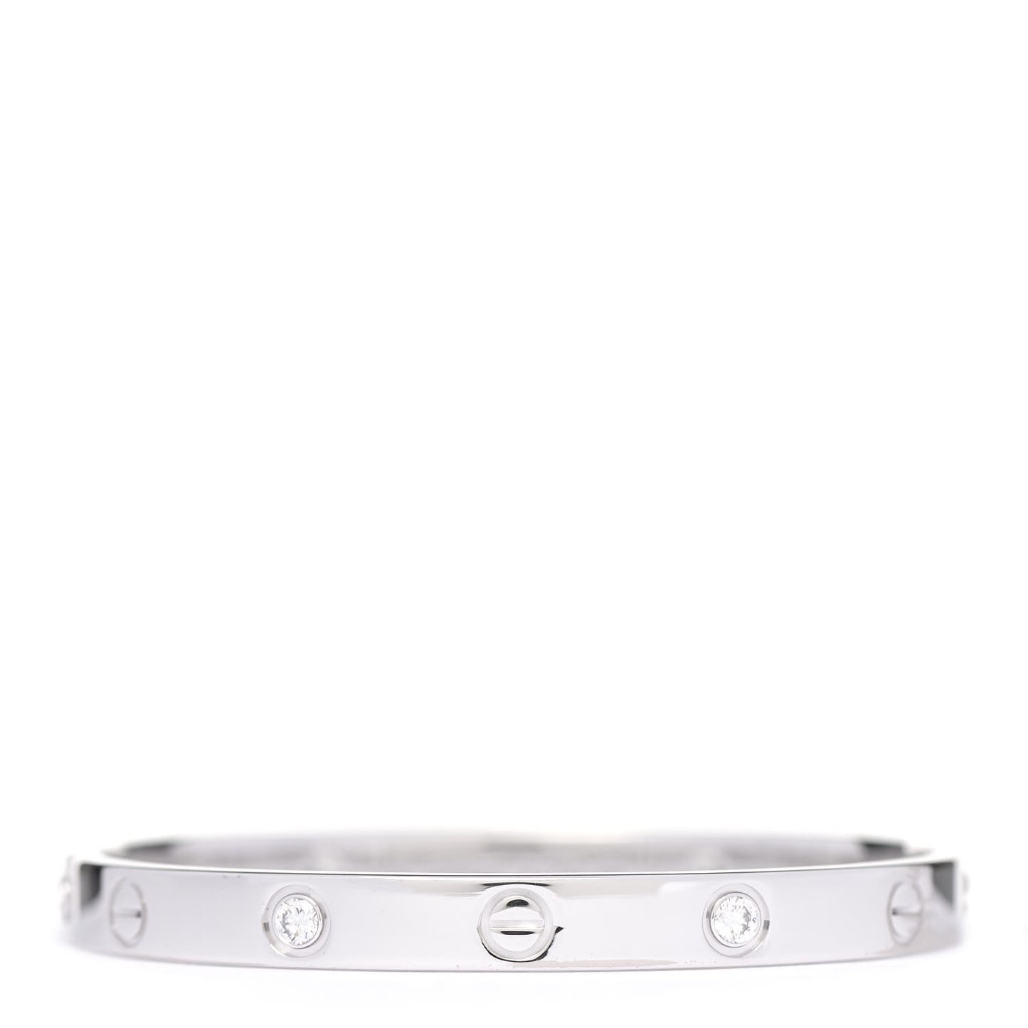 18K White Gold 4 Diamond LOVE Bracelet 16