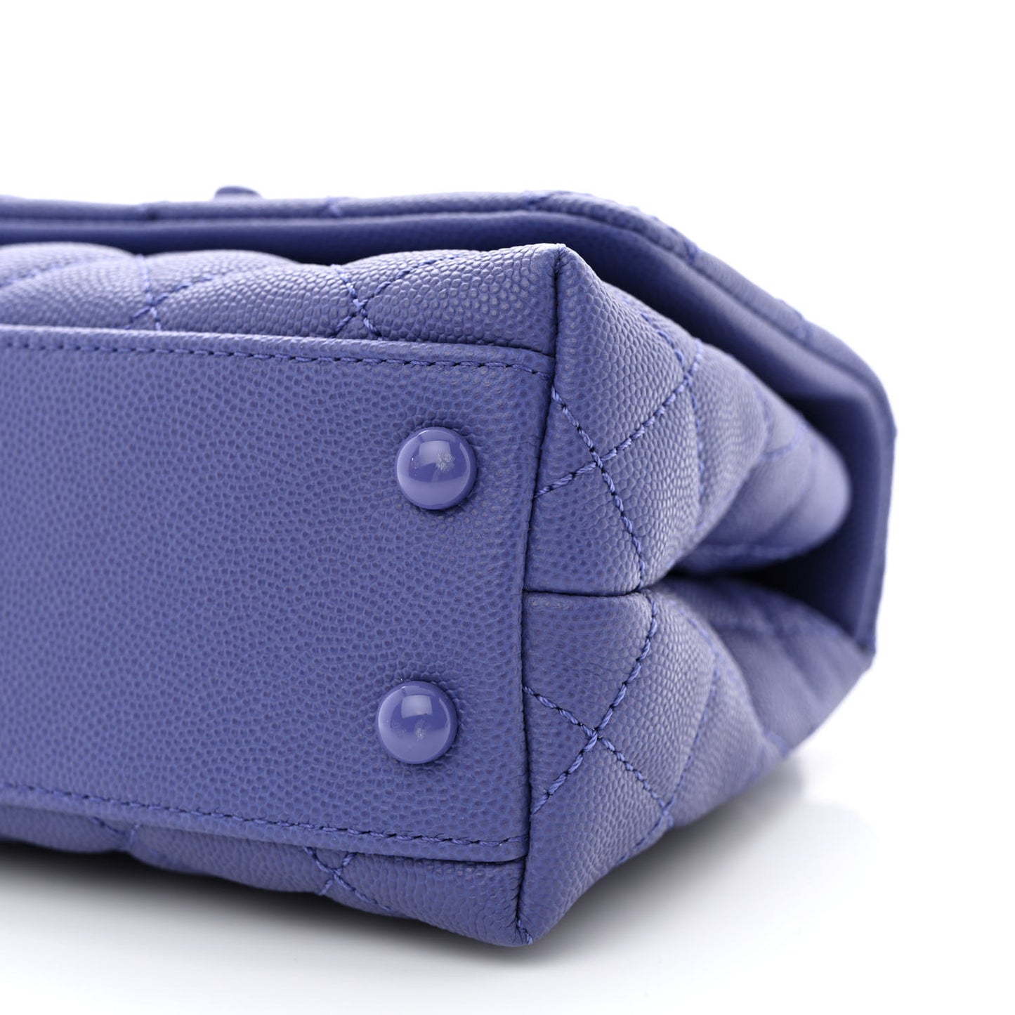 Caviar Quilted Incognito Extra Mini Coco Handle Flap Purple