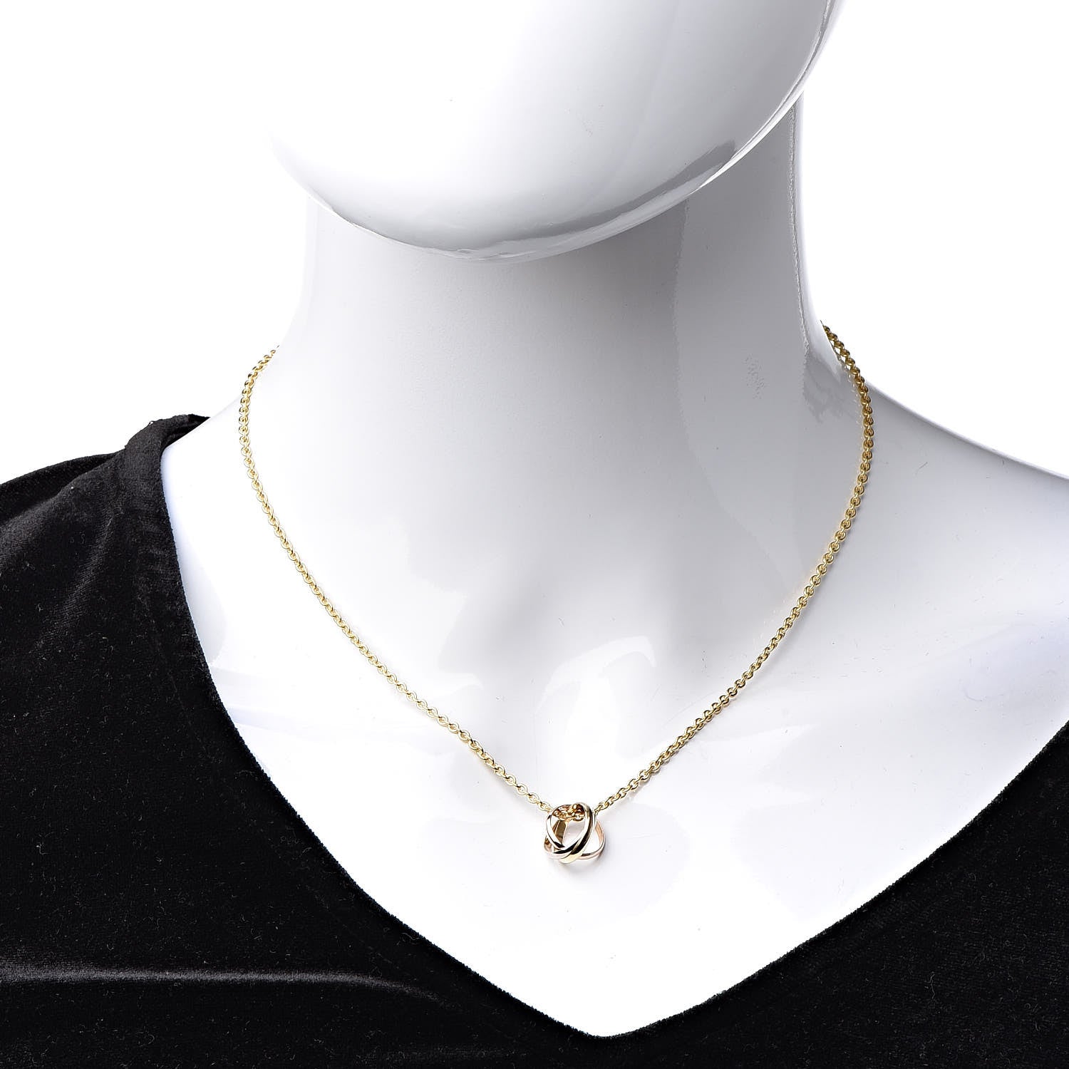 Cartier 18K Pink Yellow White Gold Trinity Pendant Necklace 3 of 14