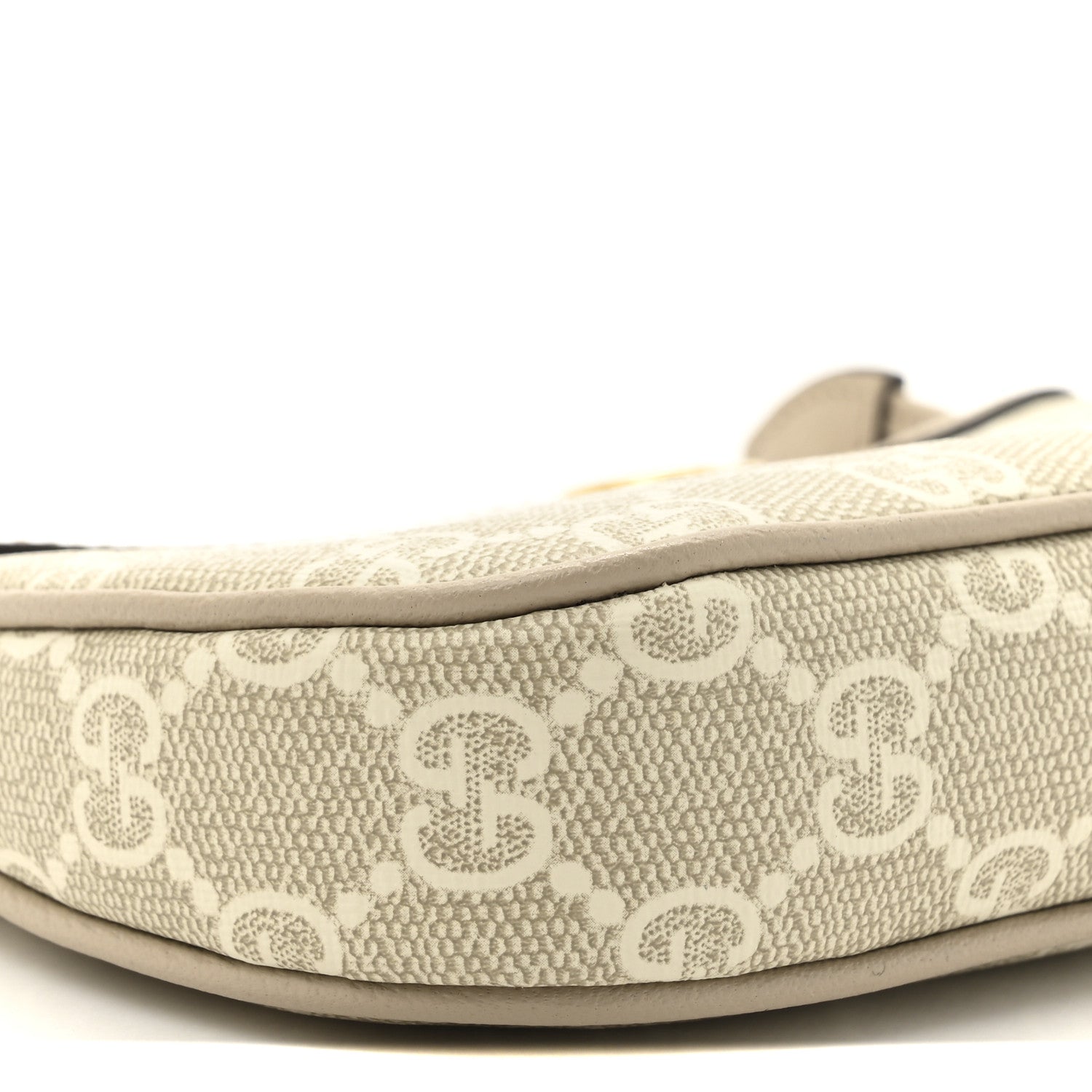Gucci GG Supreme Monogram Textured Dollar Calfskin Web Mini Ophidia GG Handbag Beige Mystic White Oatmeal 10 of 11