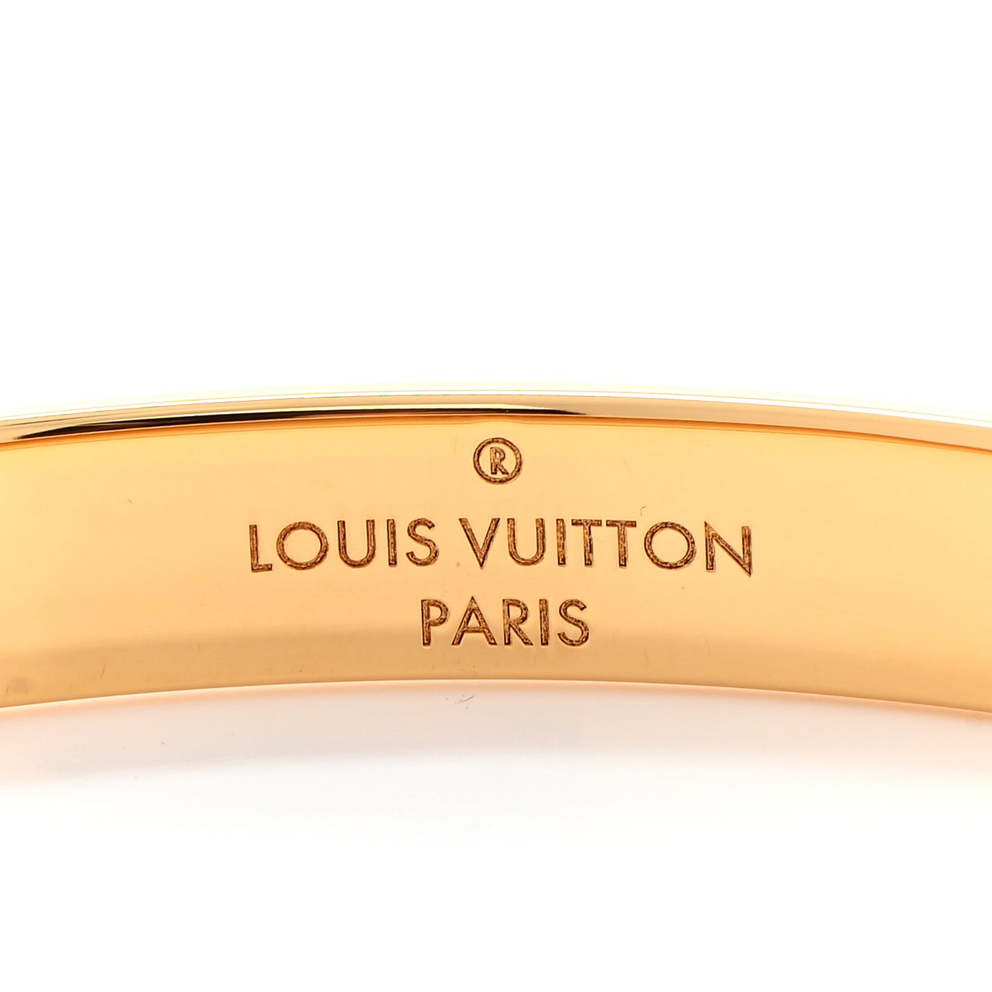 Brass Crystal Monogram Nanogram Strass Cuff M Gold