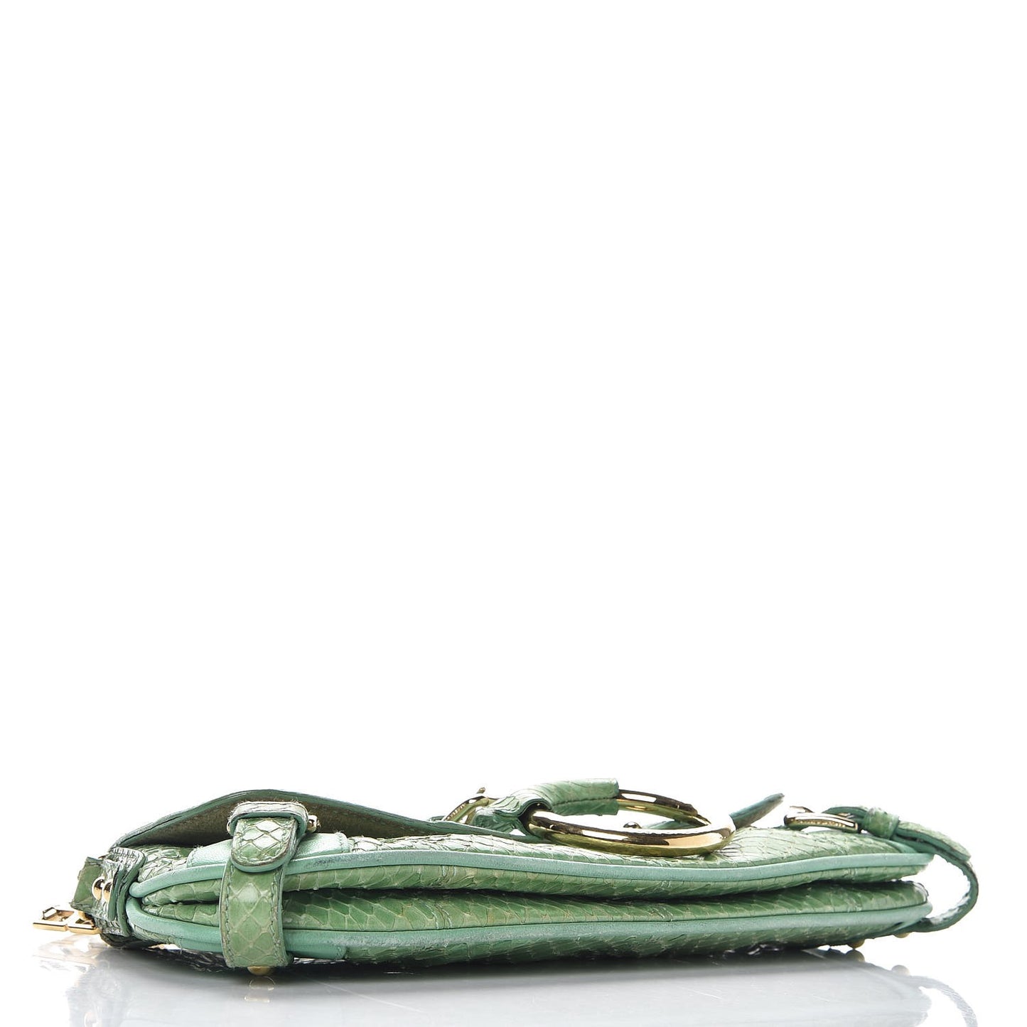Snakeskin Small Shoulder Bag Green