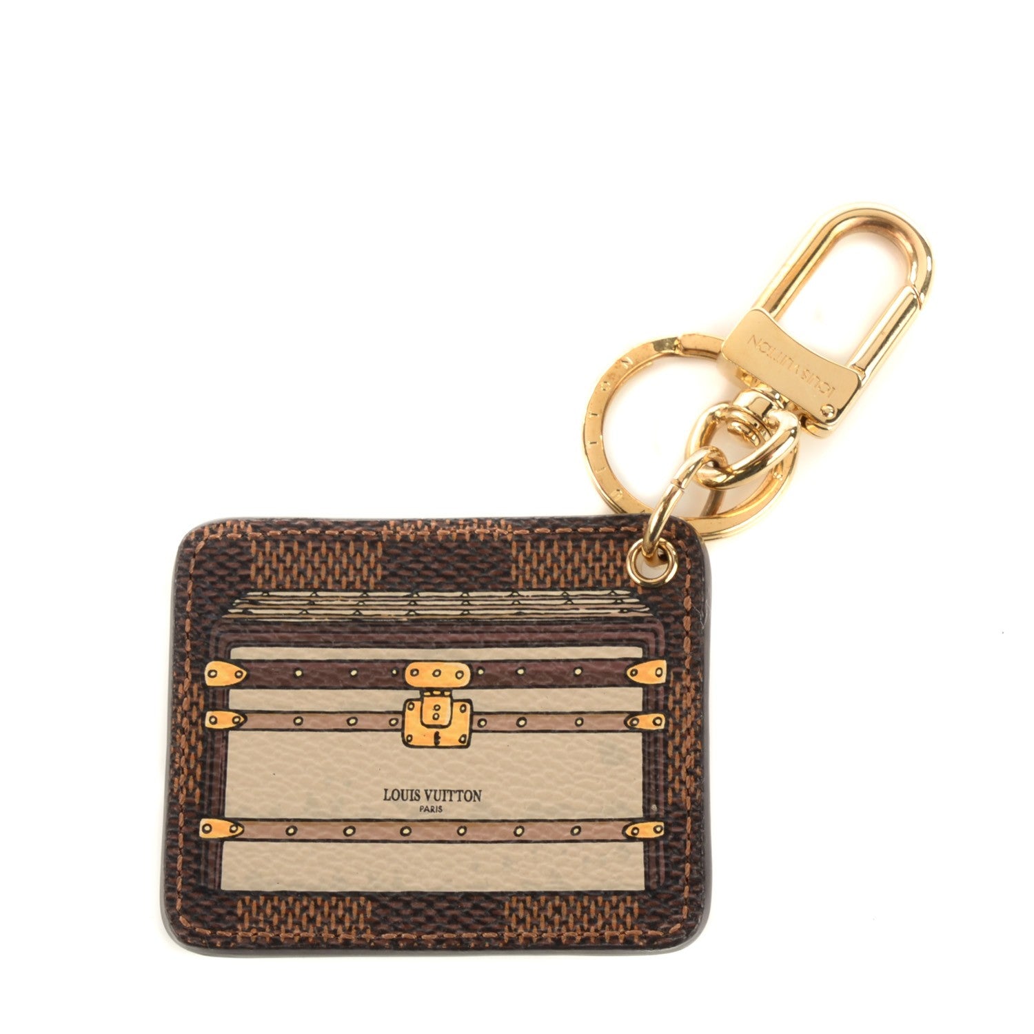 Louis Vuitton Damier Ebene Illustre Trunk Key Holder Beige 1 of 7
