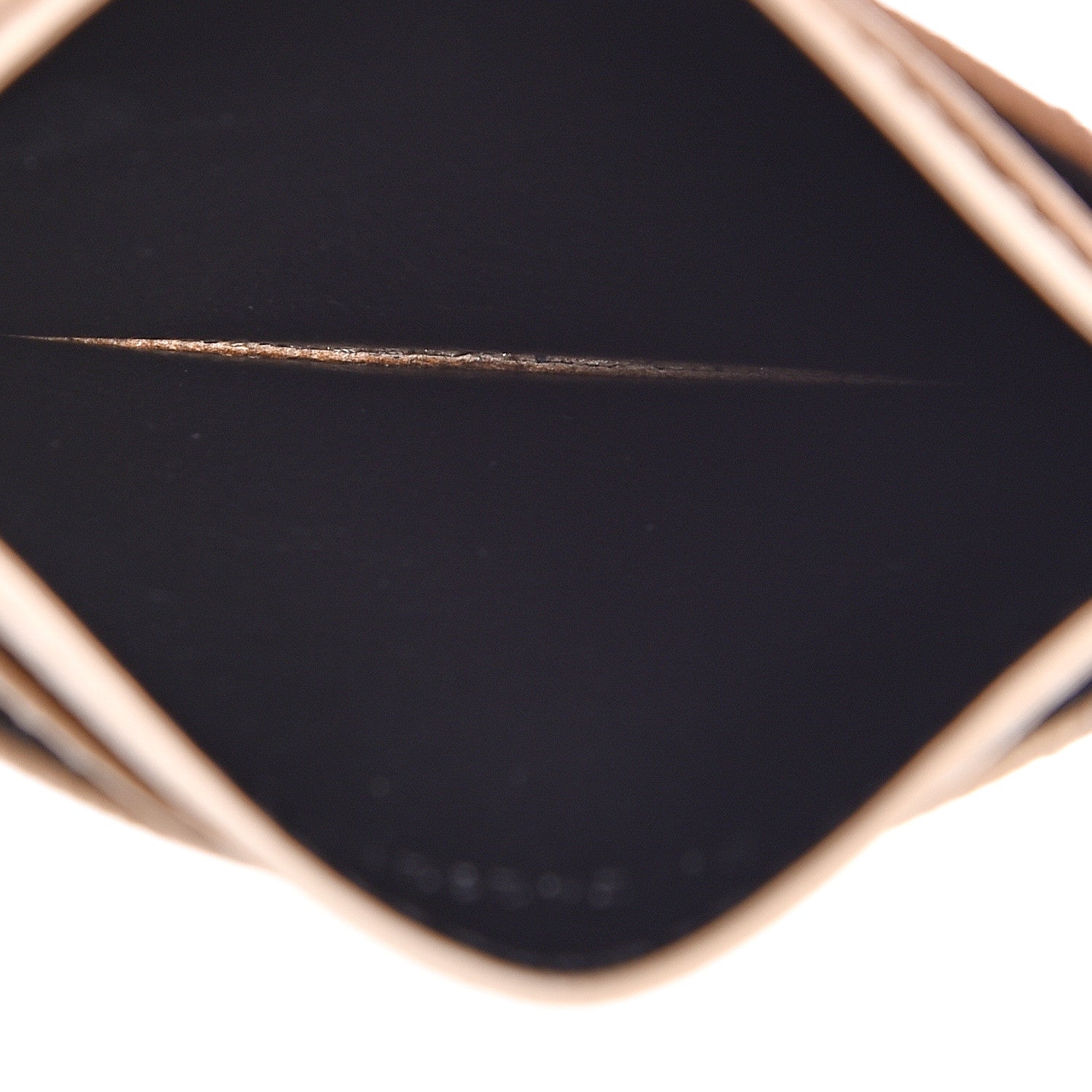 Saint Laurent Grain De Poudre Matelasse Chevron Monogram Credit Card Case Nude Powder 4 of 7