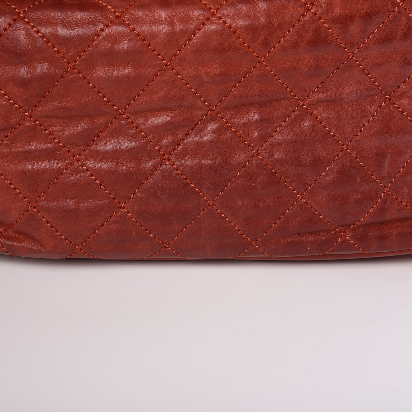 Iridescent Calfskin Large In The Mix Tote Red