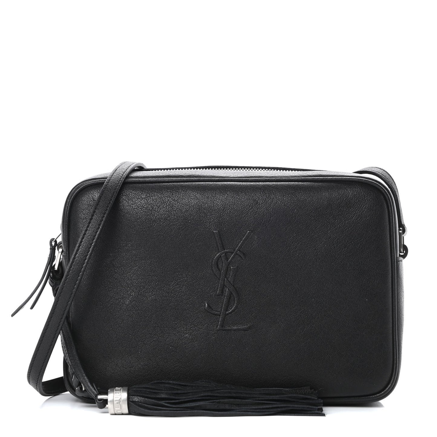 Lambskin Monogram Small Lou Camera Bag Black