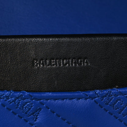 Balenciaga Calfskin Logo Matelasse M BB Round Shoulder Bag Royal Bleu 9 of 10