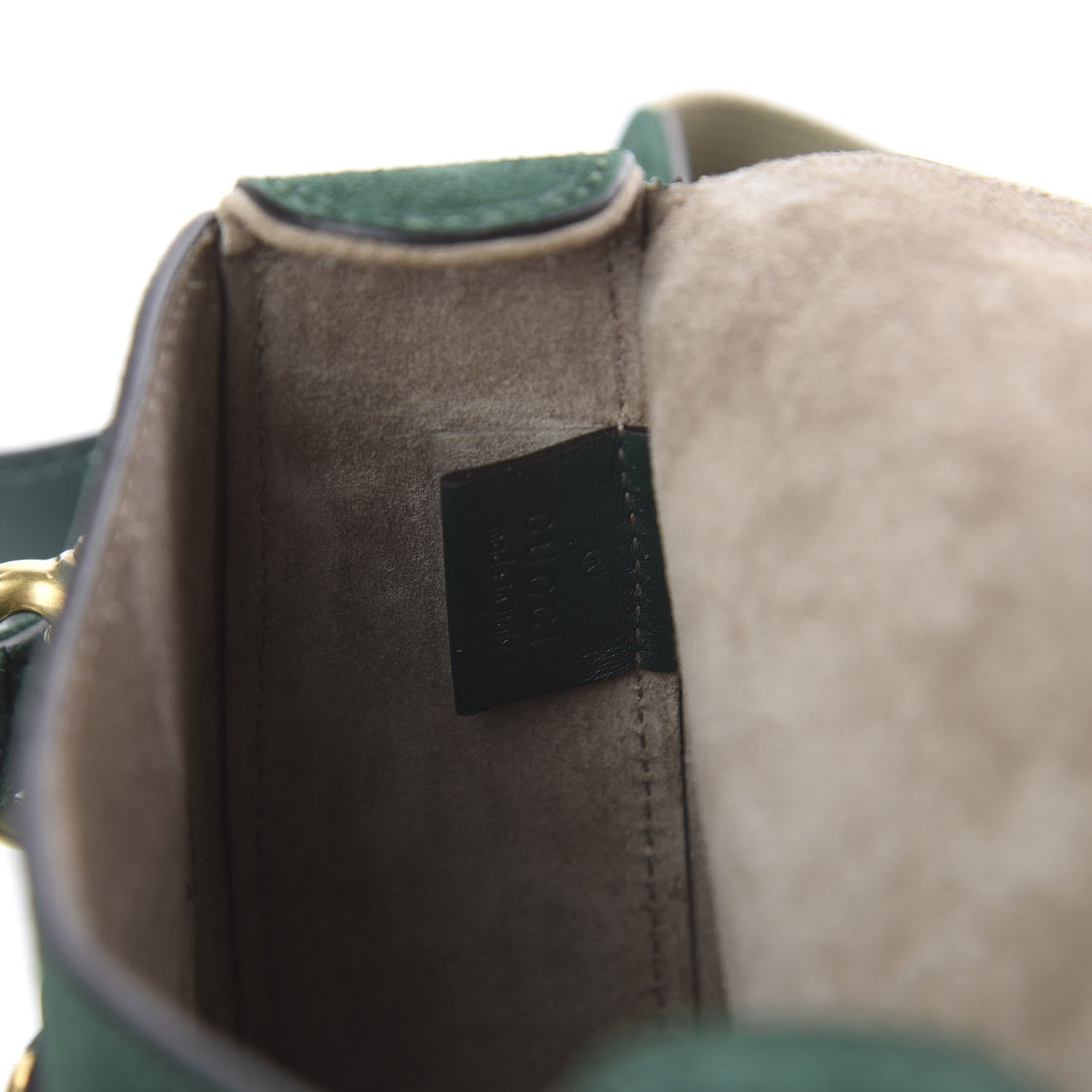 Gucci Suede Small Lady Shoulder Bag Green 5 of 8