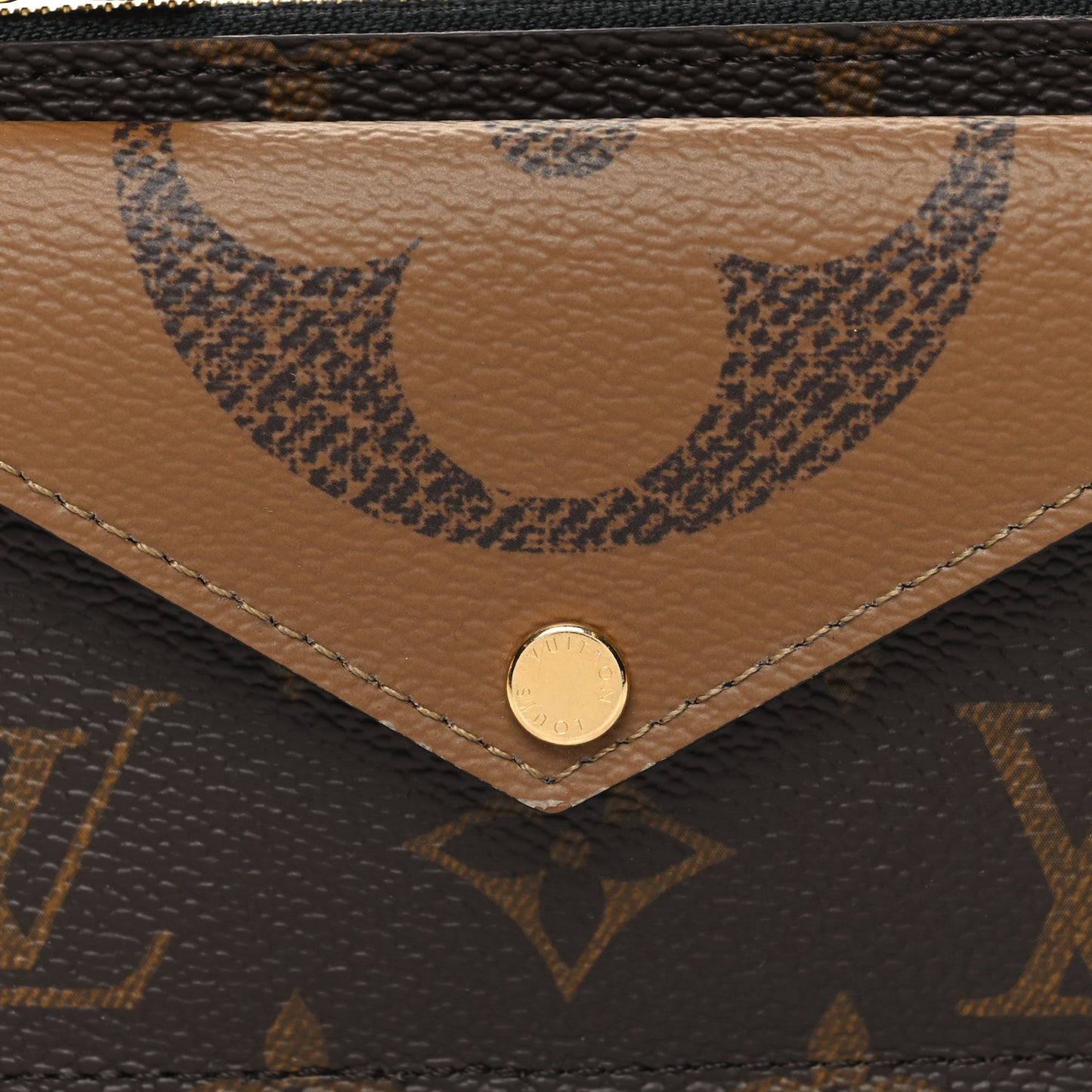 Reverse Monogram Recto Verso Card Holder Brown