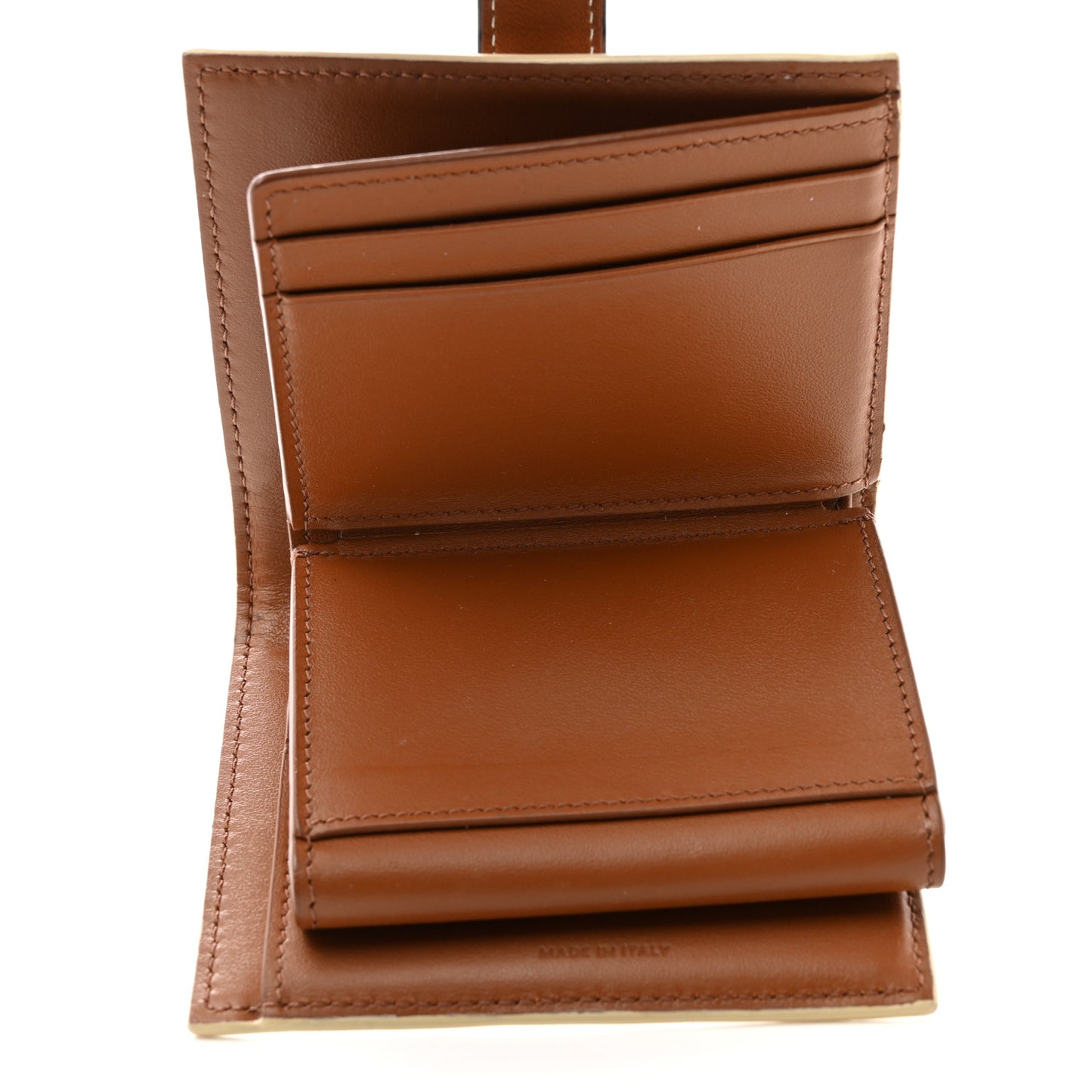 Canvas Triomphe Small Strap Wallet White