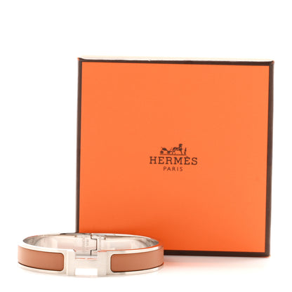 Hermes Enamel Narrow Clic Clac H Bracelet GM Chataigne 5 of 5