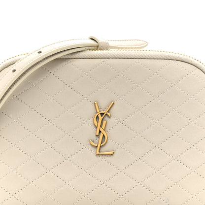 Saint Laurent Lambskin Quilted Gaby Zipped Pouch Crema Soft 7 of 10