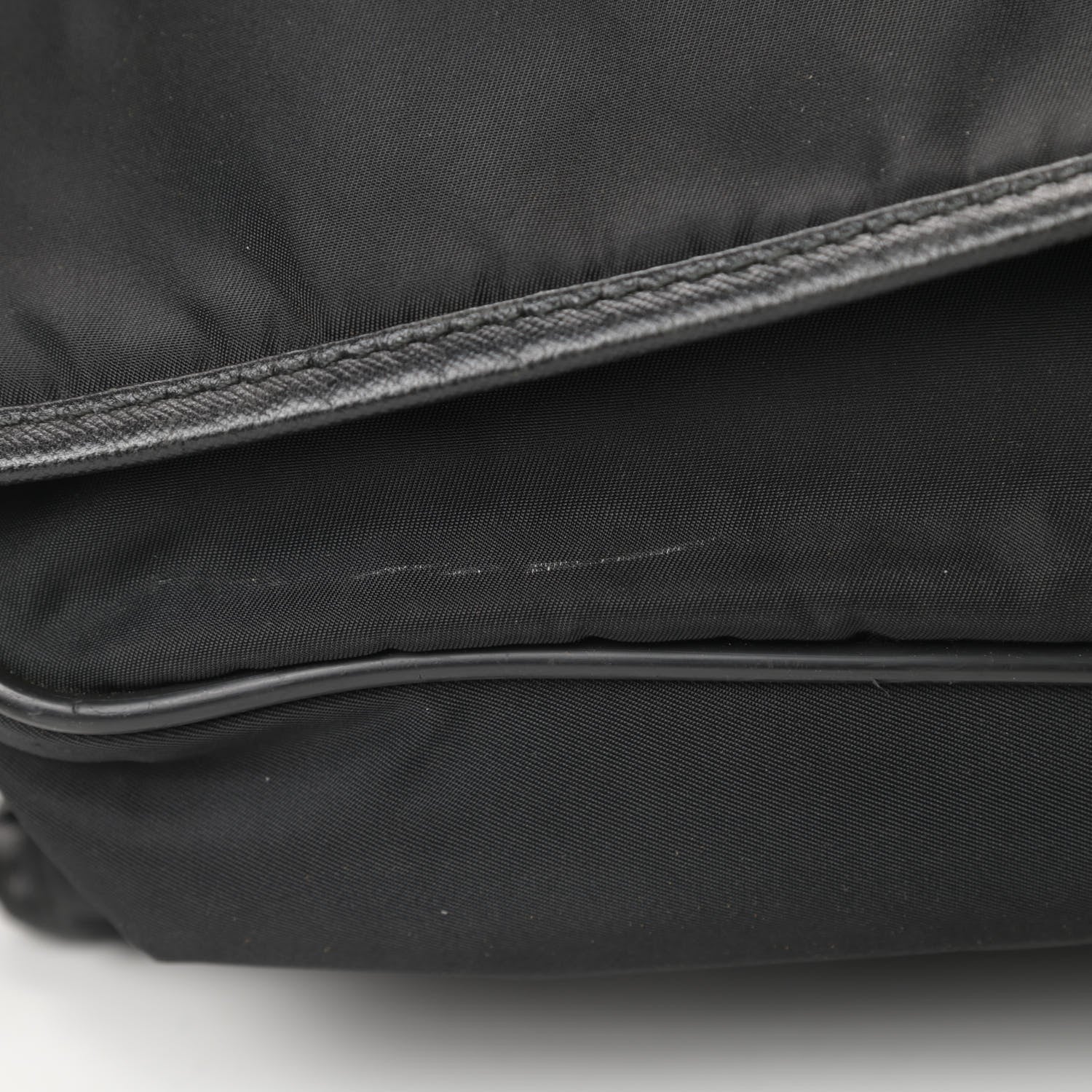 Prada Tessuto Nylon Saffiano Messenger Bag Black 13 of 13