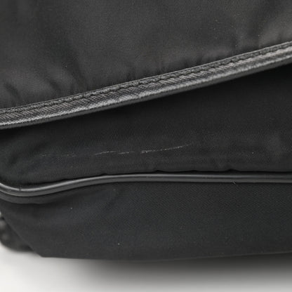 Prada Tessuto Nylon Saffiano Messenger Bag Black 13 of 13
