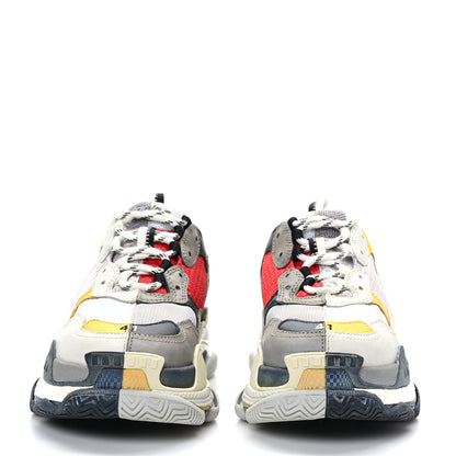 Balenciaga Fabric Mesh Half & Half Colorways Mens Triple S Sneakers 41 Grey Blue Rouge Jaune Black 2 of 6