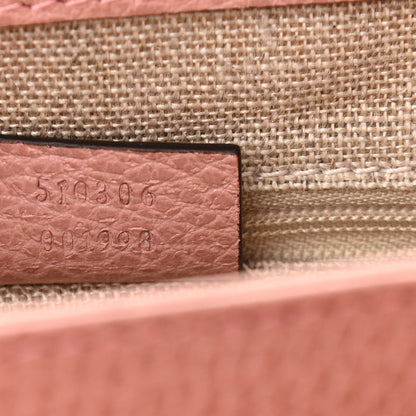 Gucci Dollar Calfskin Medium Interlocking G Top Handle Shoulder Bag Soft Pink 7 of 10