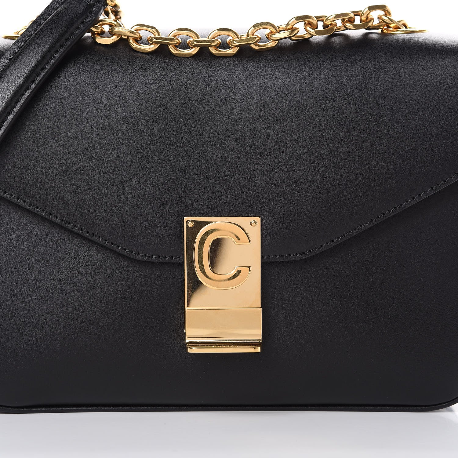 Celine Shiny Calfskin Medium C Bag Black 7 of 9