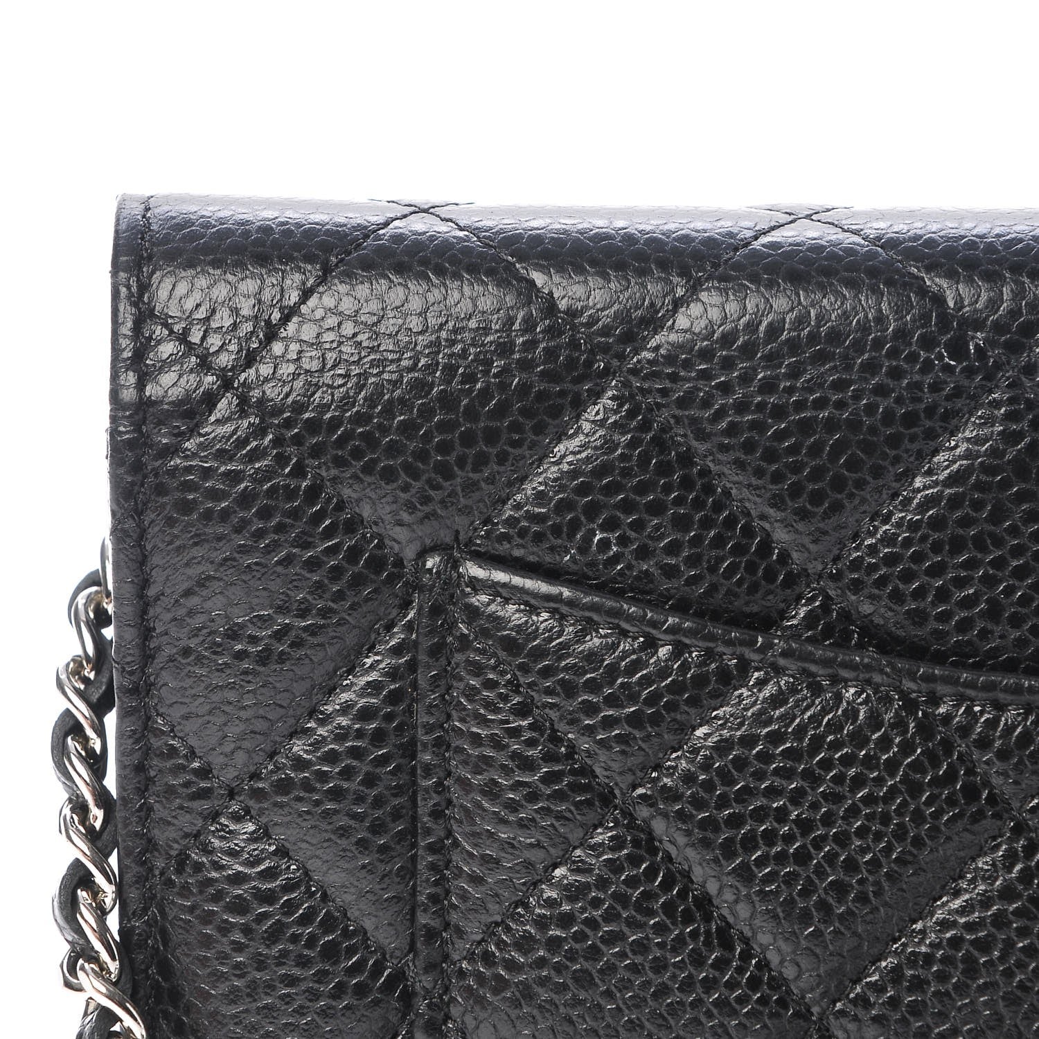 Chanel Caviar Quilted Wallet On Chain WOC Black 9 of 10