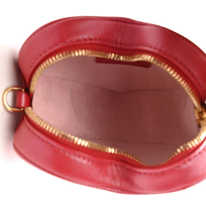 Louis Vuitton Lambskin Embossed Monogram Fall In Love Sac Coeur Heart Chain Bag Lipstick Red 5 of 6