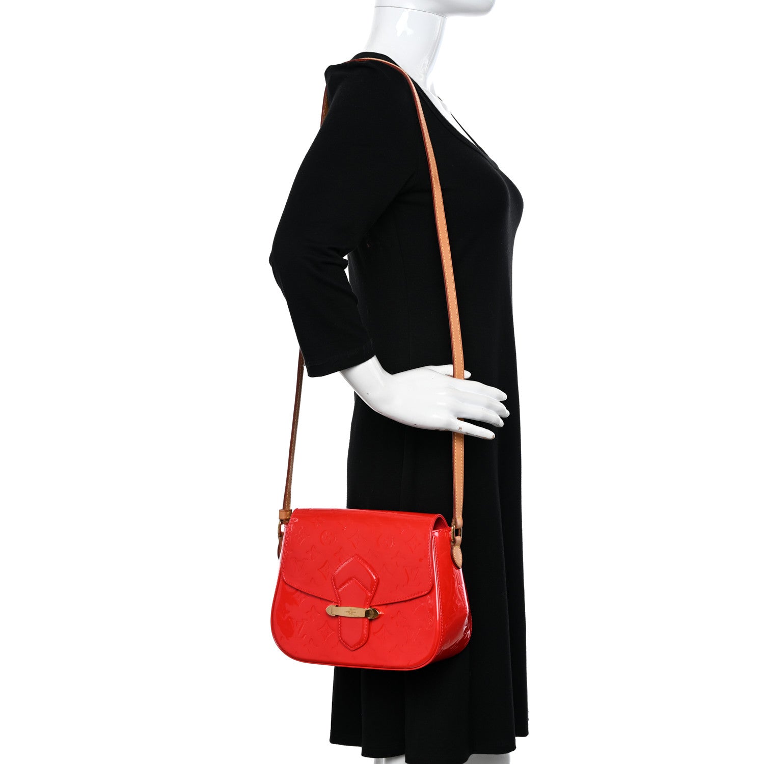 Louis Vuitton Vernis Bellflower GM Rouge Grenadine 2 of 11