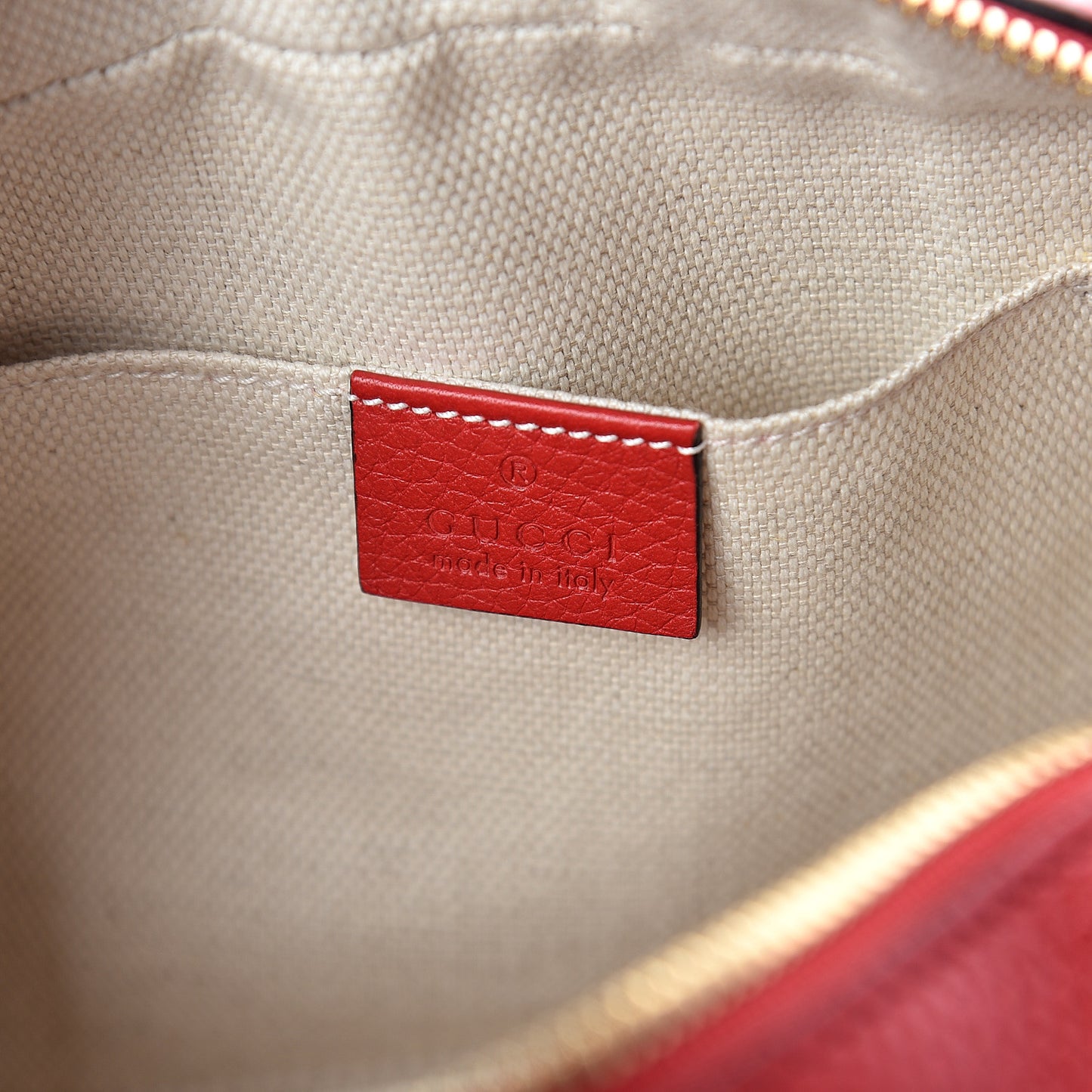 Pebbled Calfskin Small Soho Disco Bag Tabasco Red