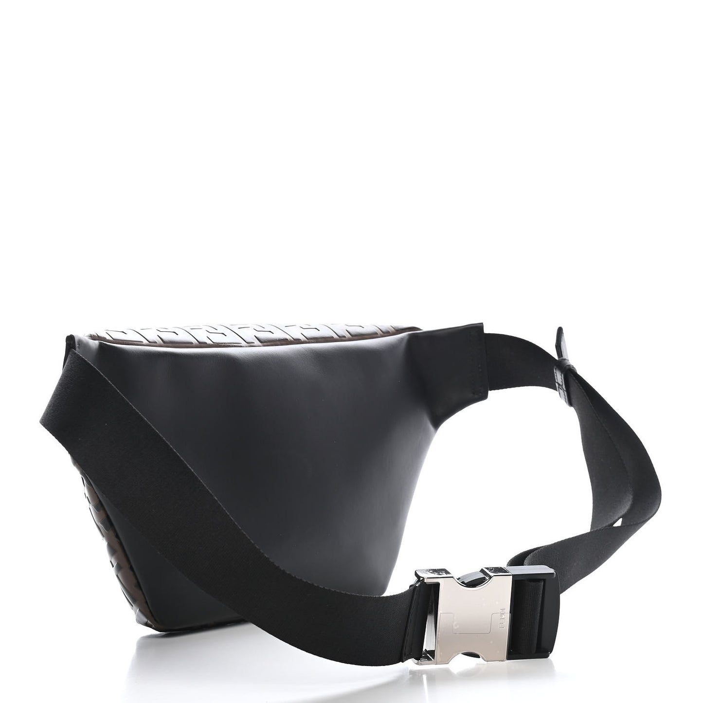 Vitello Century Bi-Color FF 1974 Embossed Belt Bag Maya Black