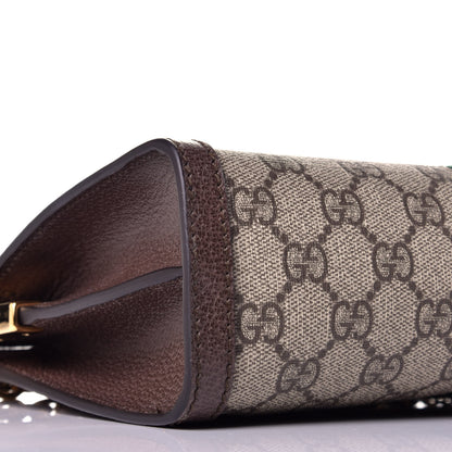 Gucci GG Supreme Monogram Web Small Ophidia Chain Shoulder Bag Brown 8 of 9