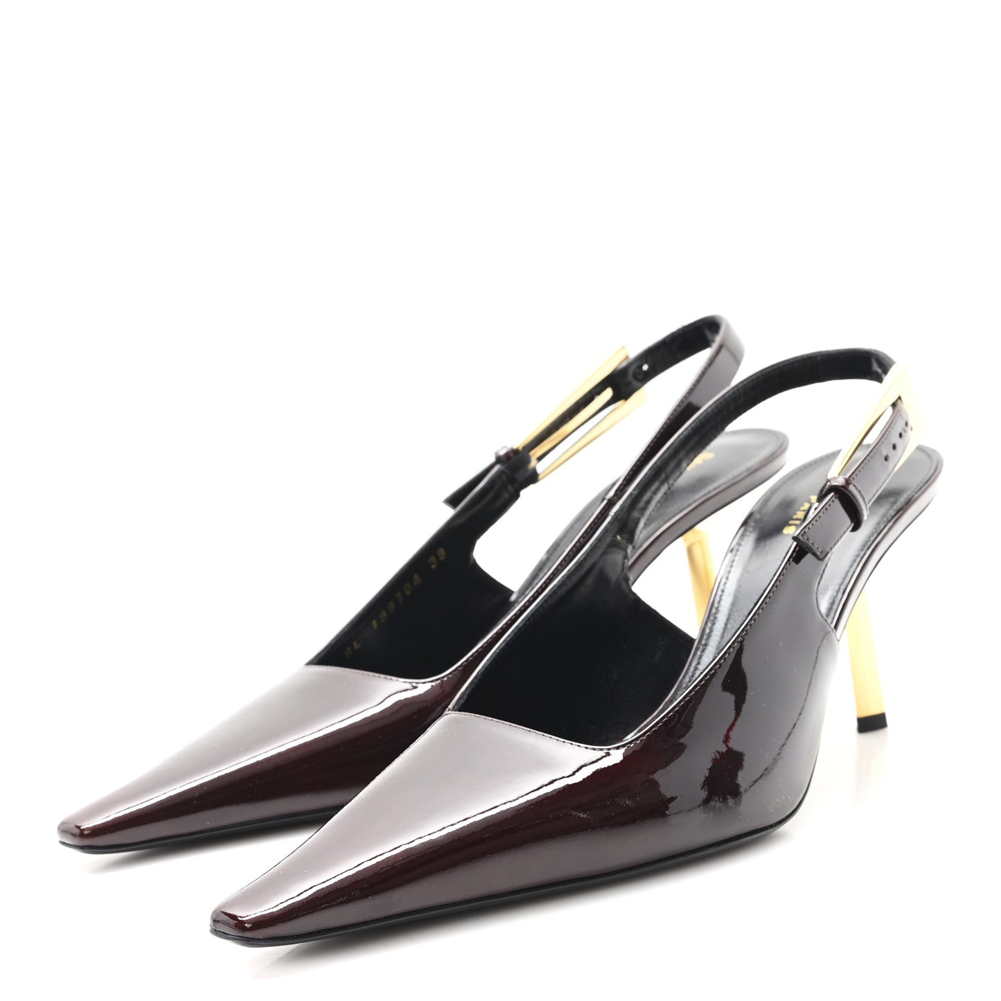 Vernice Gloss Lee 75 Slingback Pumps 39 Marron Glacé
